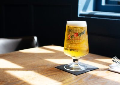 San Miguel beer glass